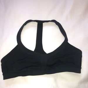 Lululemon black vneck racerback bra sz 10